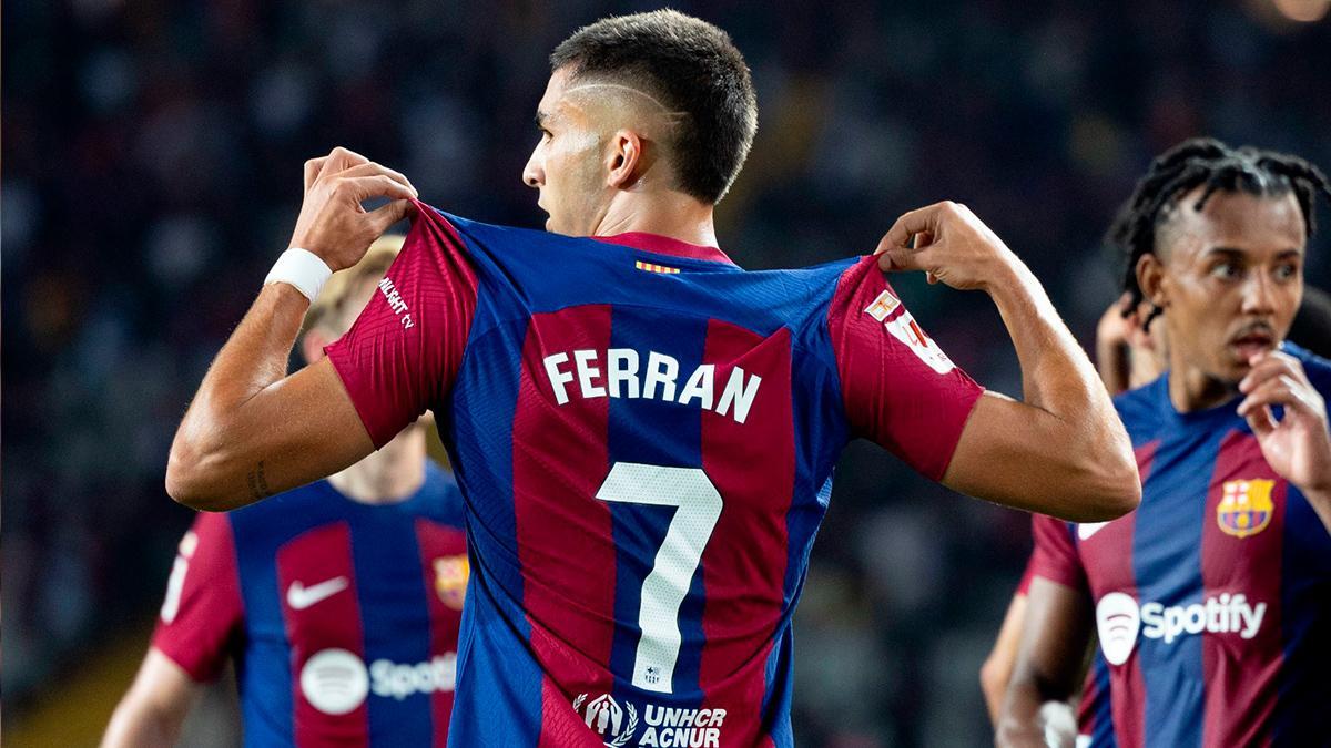 Así celebró Ferran Torres su gol al Cádiz