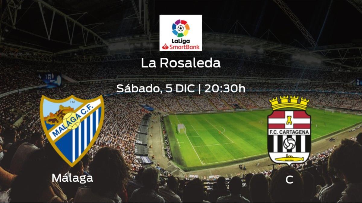 Jornada 17 de la Segunda División: previa del duelo Málaga - Cartagena