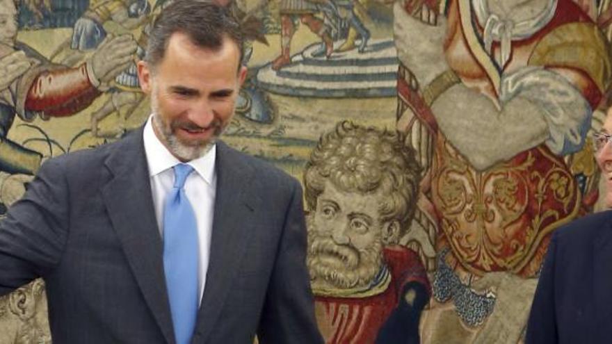 El rey Felipe ha recibido esta tarde en audiencia al president de la Generalitat