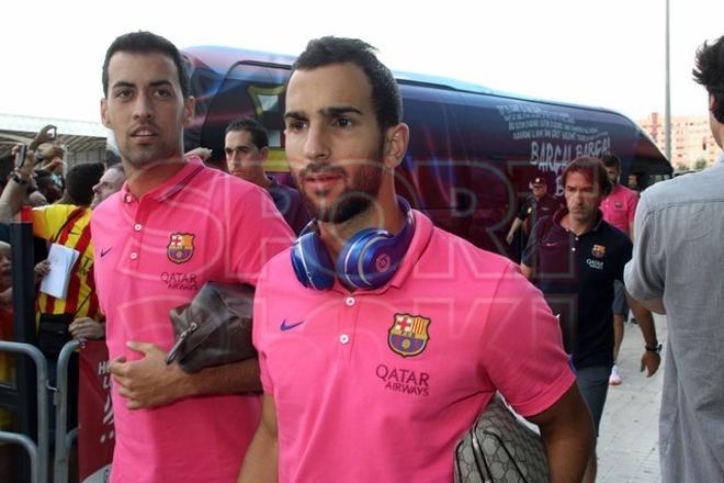 El viaje del Barça a Castellón, en imágenes