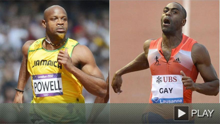 Asafa Powell y Tyson Gay