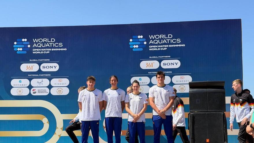 Mateo García, tercero en los relevos mixtos en la Copa del Mundo
