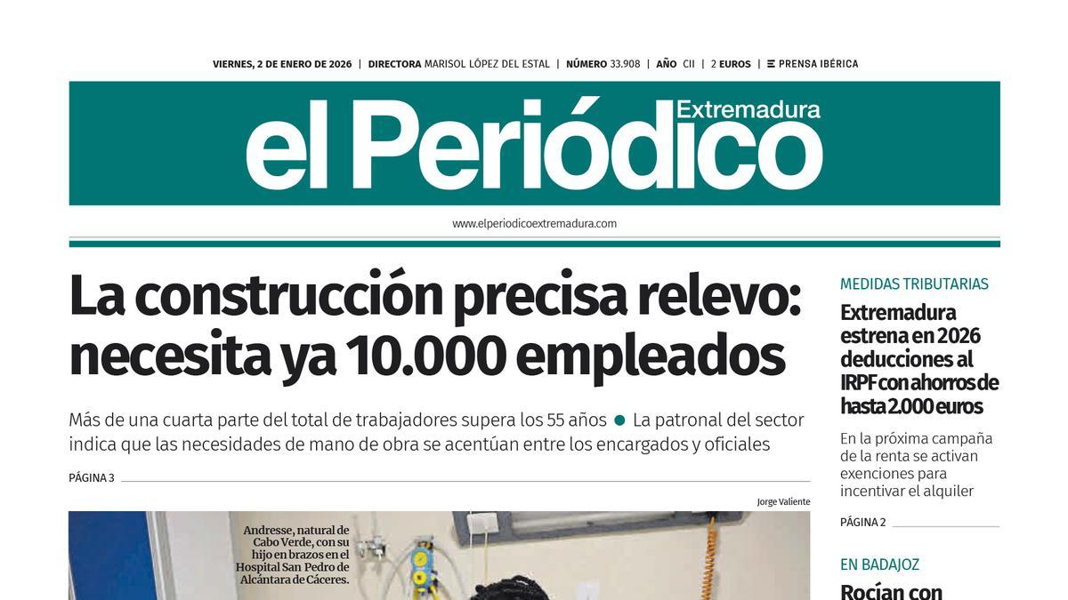 Consulta la portada correspondiente al día 02 de enero de 2026