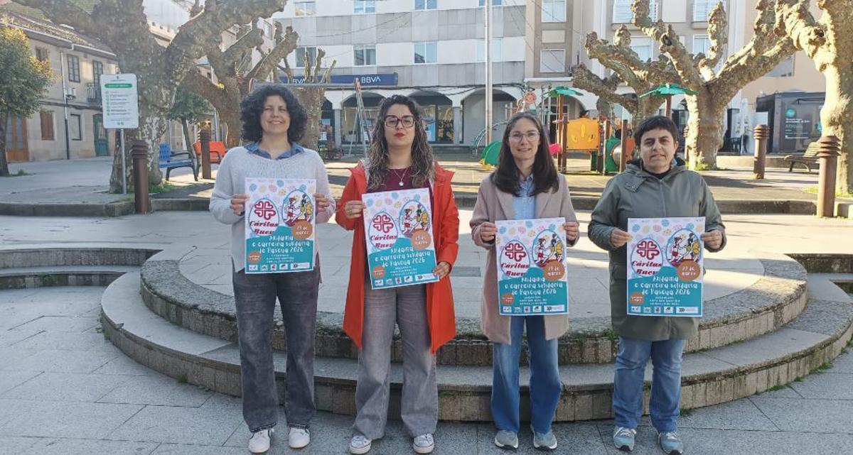 La presentación de la carrera y andaina solidaria a favor de Cáritas. | SANTOS ÁLVAREZ