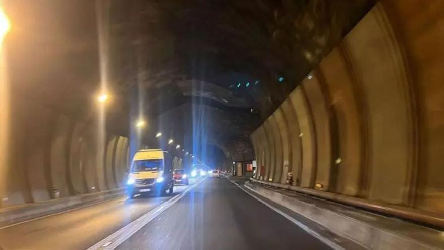 Una vista del interior del túnel de Sóller.