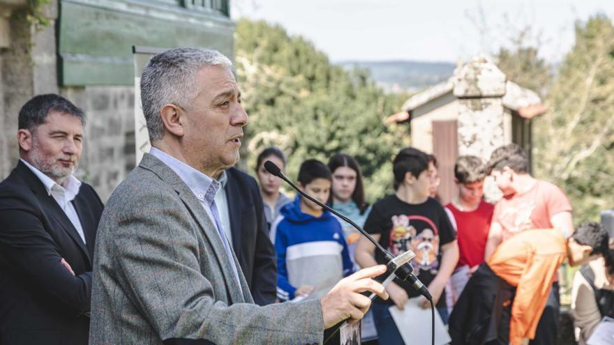 Valentín García, ayer en la entrega de unos premios en Ourense. |   // ALAN PÉREZ