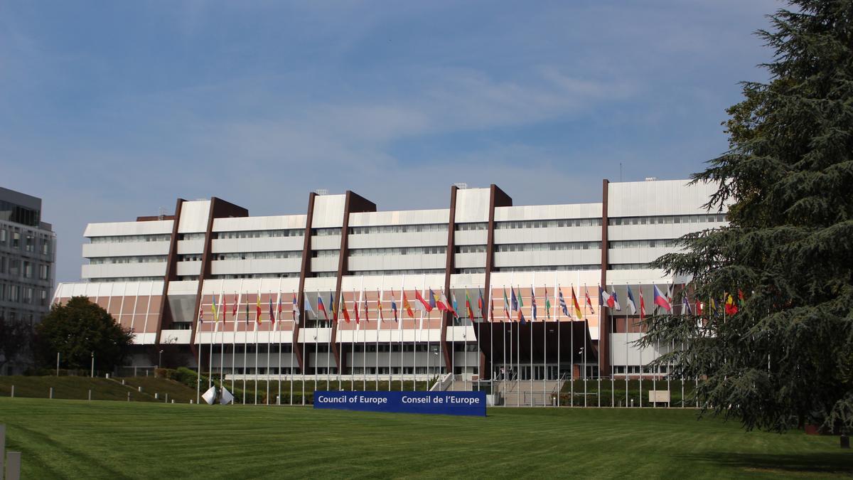 L&#039;exterior de l&#039;edifici del Consell d&#039;Europa, situat a Estrasburg