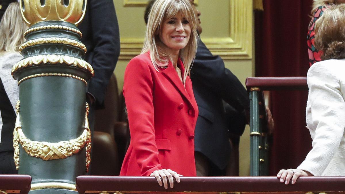 Begoña Gómez, en el debate de investidura de Sánchez en el Congreso.