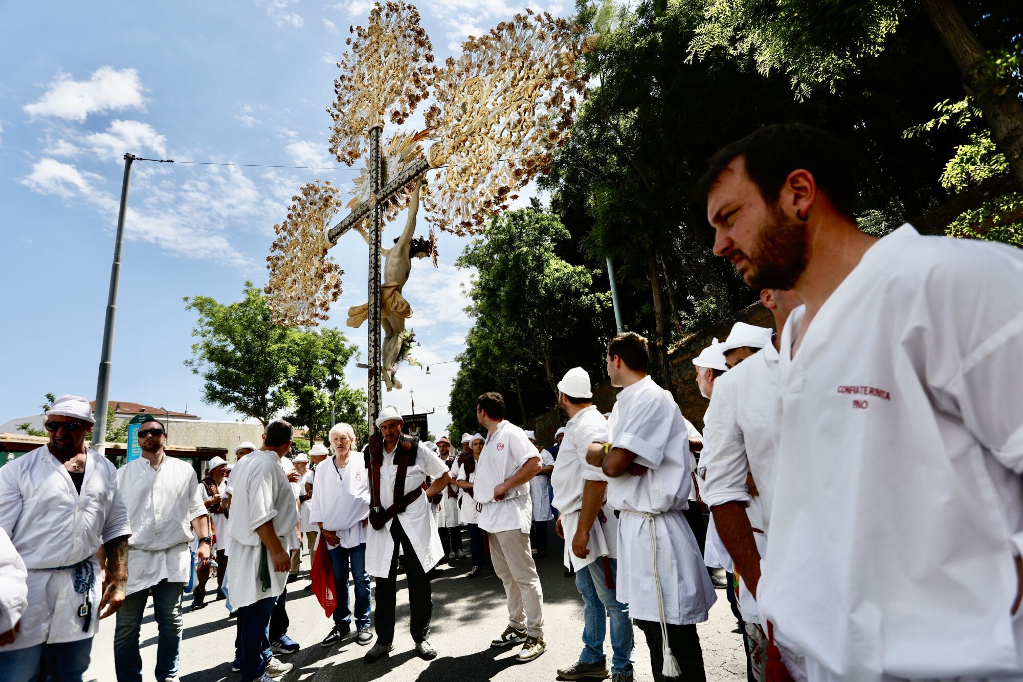 Salida procesional de varias cofradías de León, Portugal, Francia e Italia, durante el Jubileo 2025 en Roma