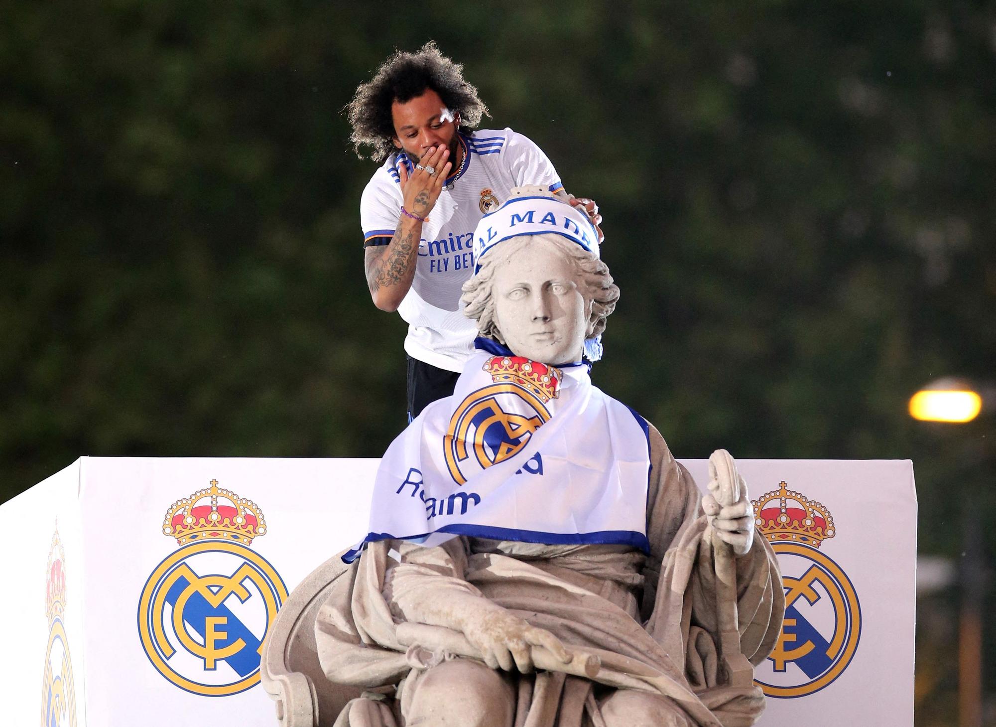 Marcelo celebración liga Madrid