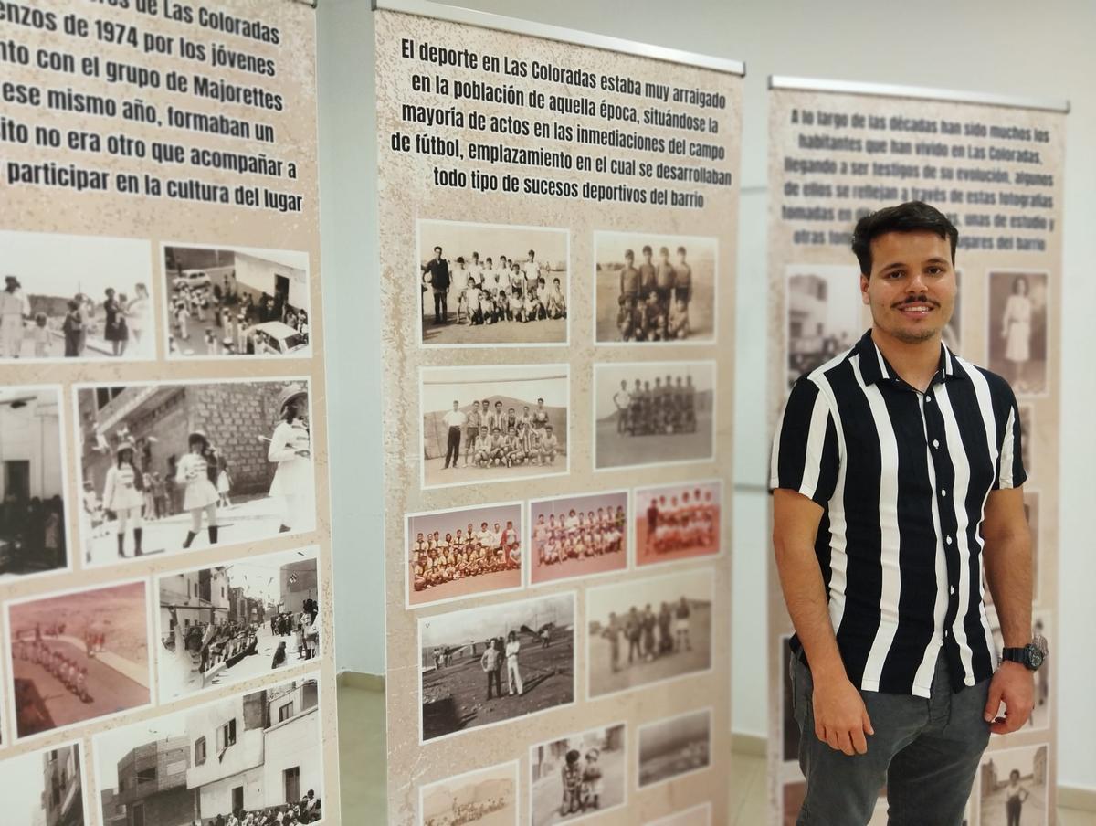 El joven Kevin Daniel Trujillo Padilla, en la muestra.