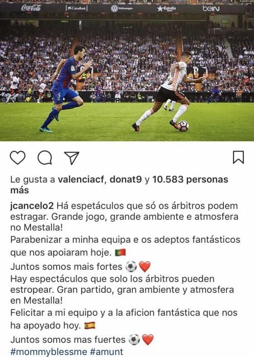 Los mensajes de Cancelo a su madre