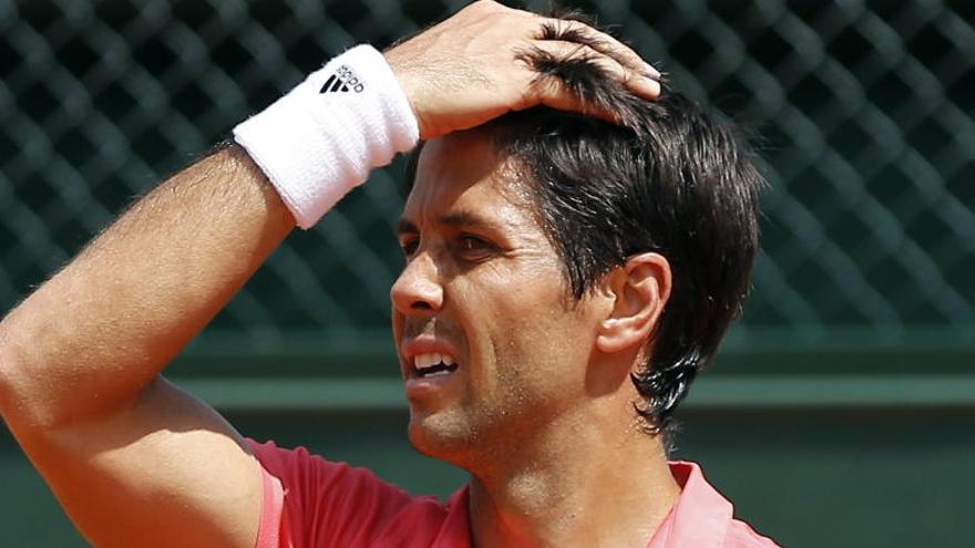 Verdasco se lamenta tras fallar un punto.