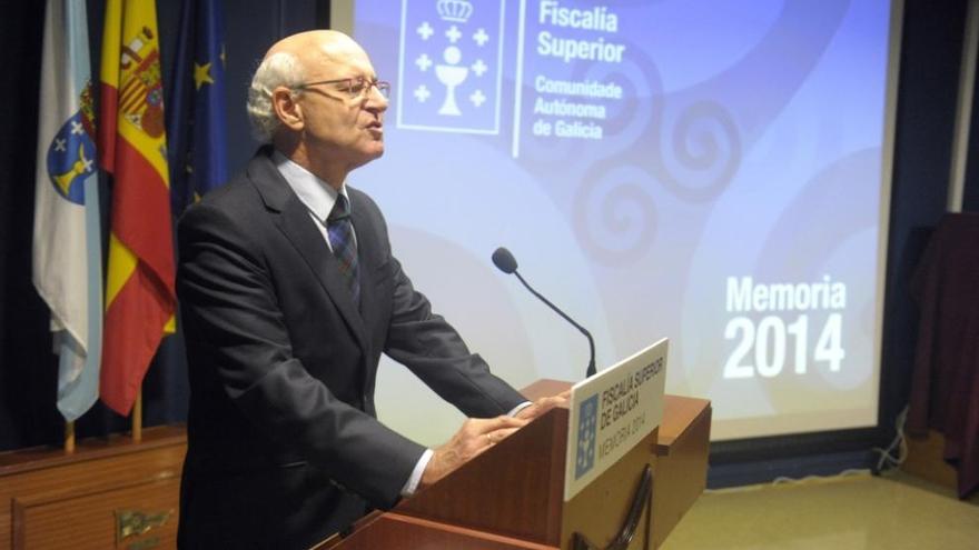 Fernando Suanzes, ayer, en la presentación de la memoria de la Fiscalía de Galicia