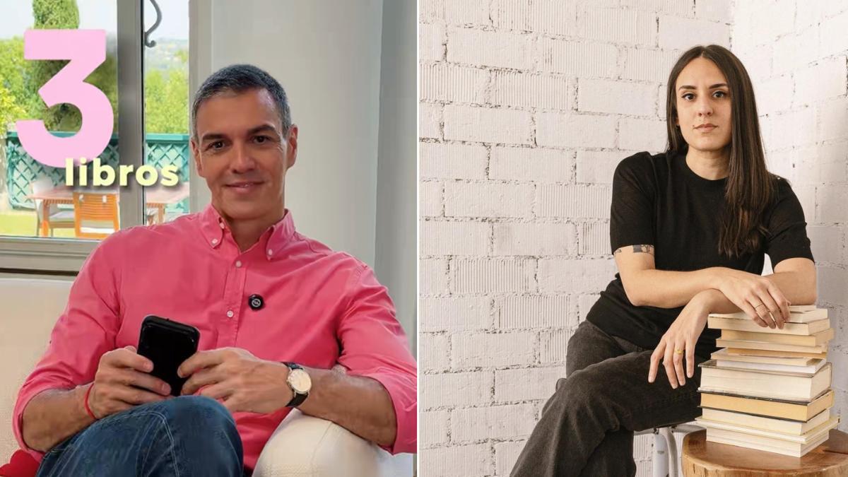 Pedro Sánchez y la escritora gallega Lucía Solla Sobral