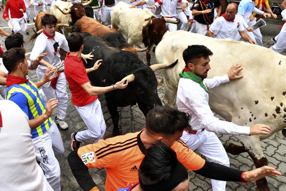 Quart encierro de San Fermín.