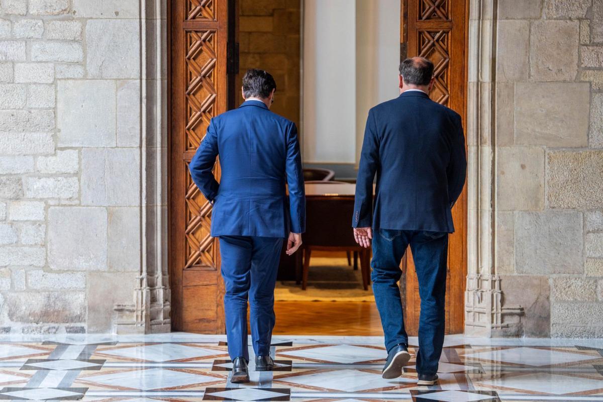 Salvador Illa y Oriol Junqueras sellan el pacto de presupuestos y consolidan la legislatura