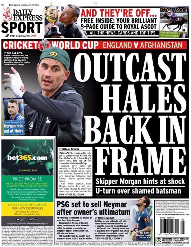 Portada de Express Sport del 18 de junio