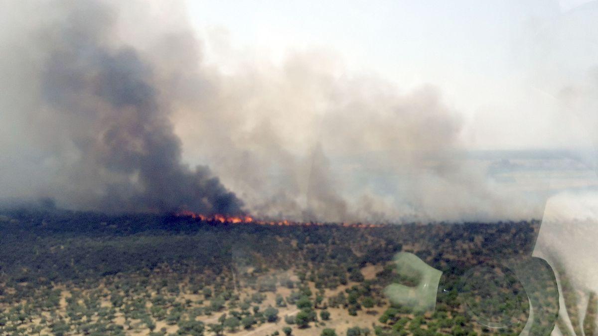 Fuego en Castronuño.