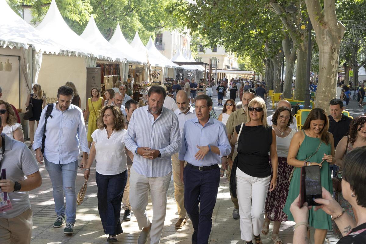 La visita del ministro Óscar Puente a Xàtiva, en imágenes