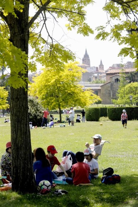 Martes de Campo soleado en Oviedo.