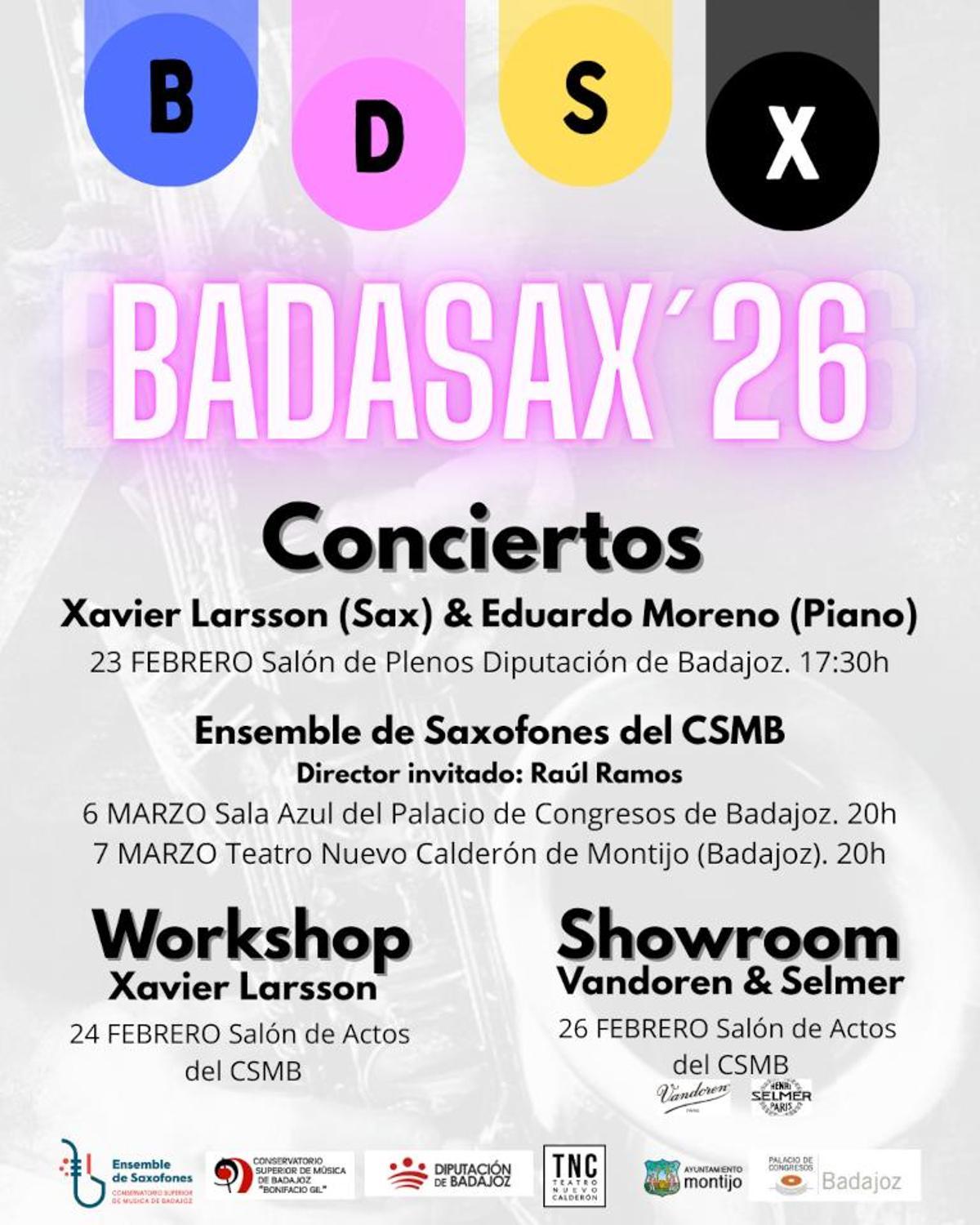 Cartel con el programa del festival.