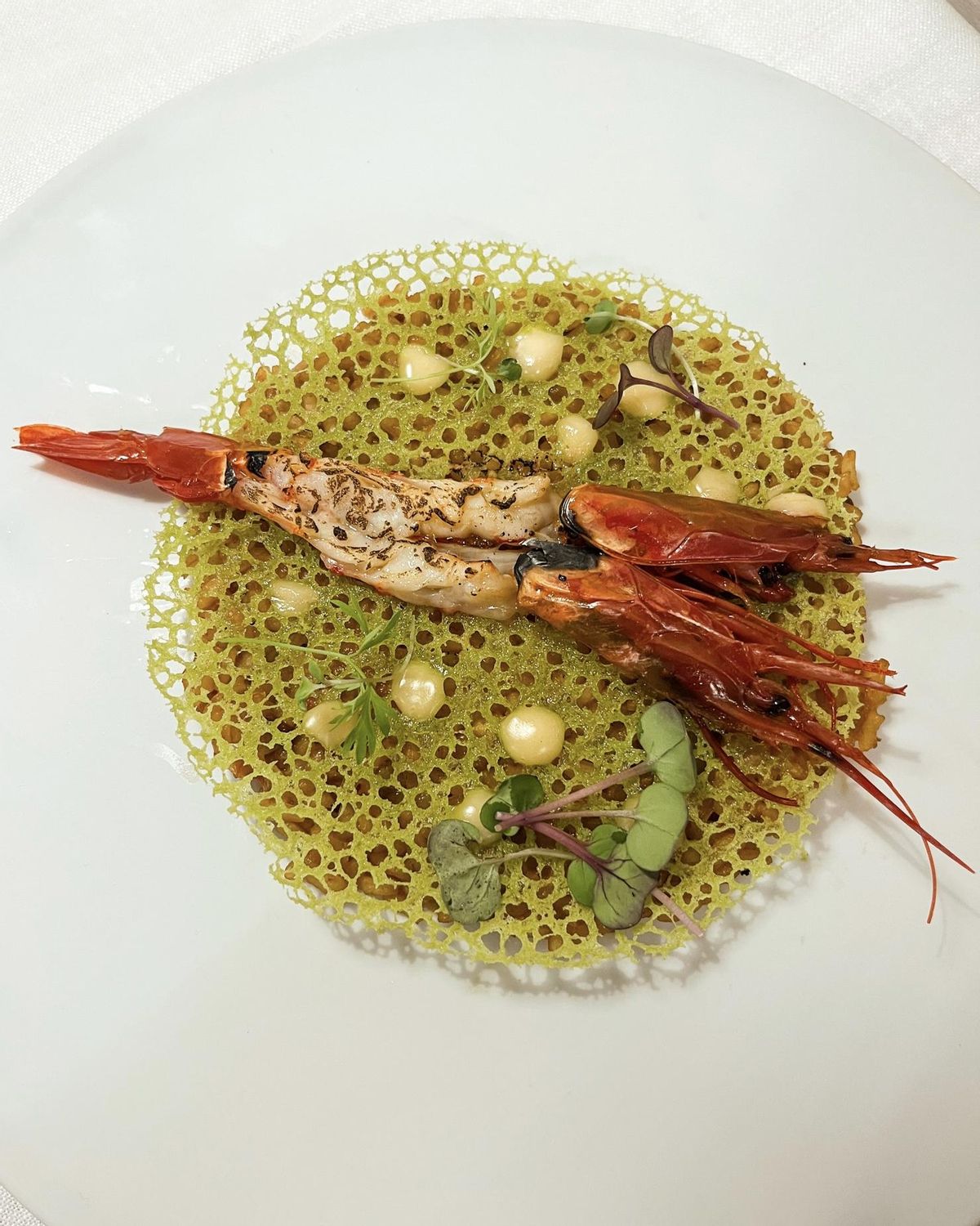Uno de los platos de la degustación Michelin.