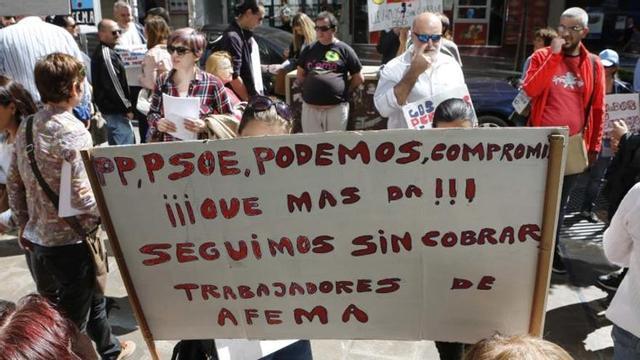 Protesta de los trabajadores de Afema