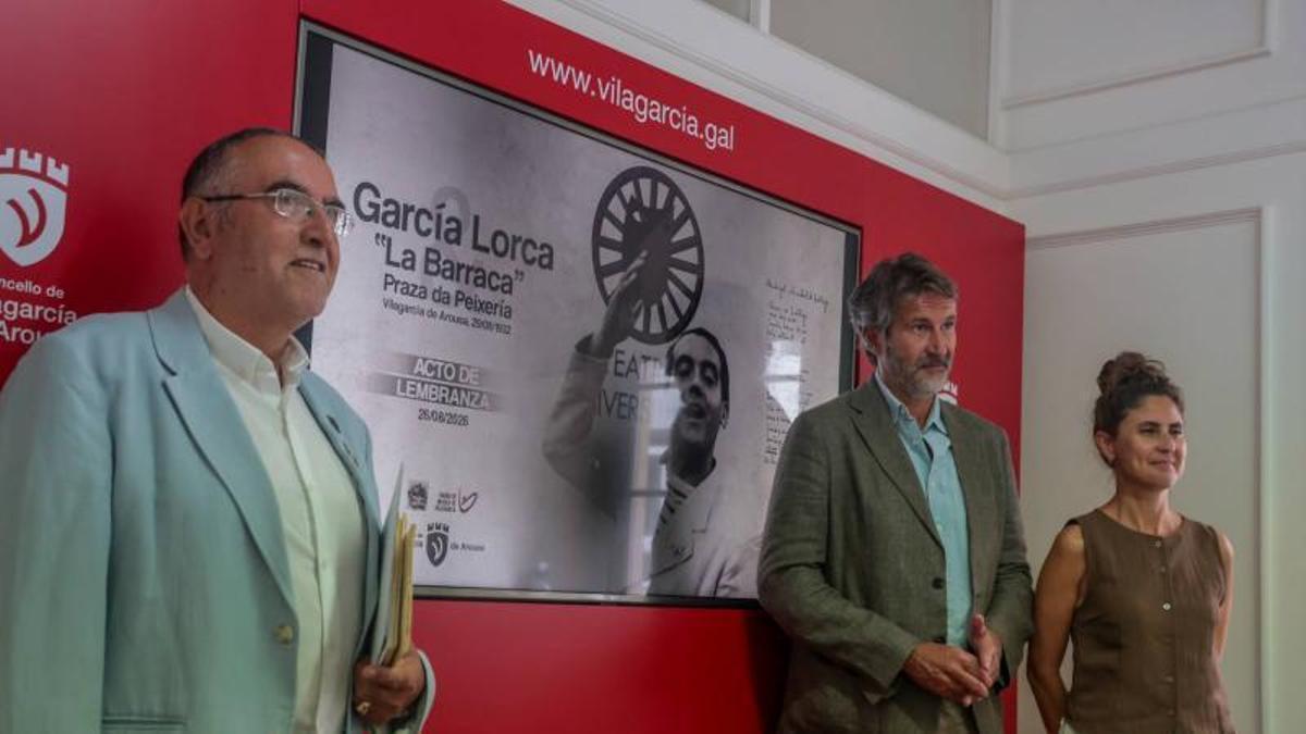 Desde la izquierda, Xermán Torres, Alberto Varela y Sonia Outón, en la presentación del evento.