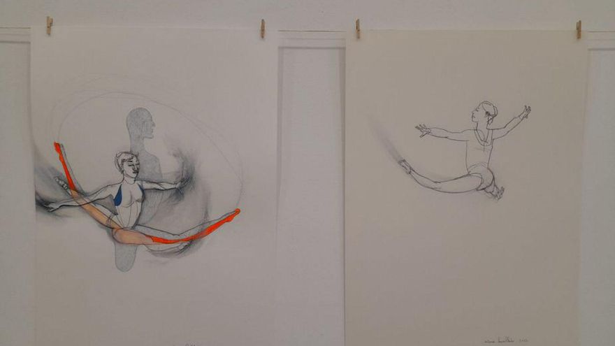 Varios de los 26 dibujos que forman parte de la exposición ‘Voilà!’.