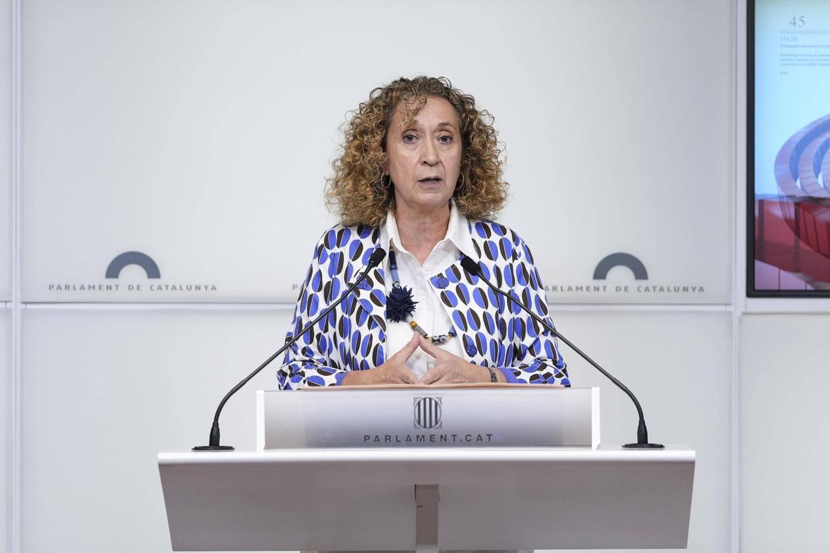 Barcelona 07/10/2025 Sesión de control en el Parlament de Catalunya con la intervención del president de la Generalitat, Salvador Illa En la foto, Ester Capella , portavoz de ERC Fotografia de Ferran Nadeu