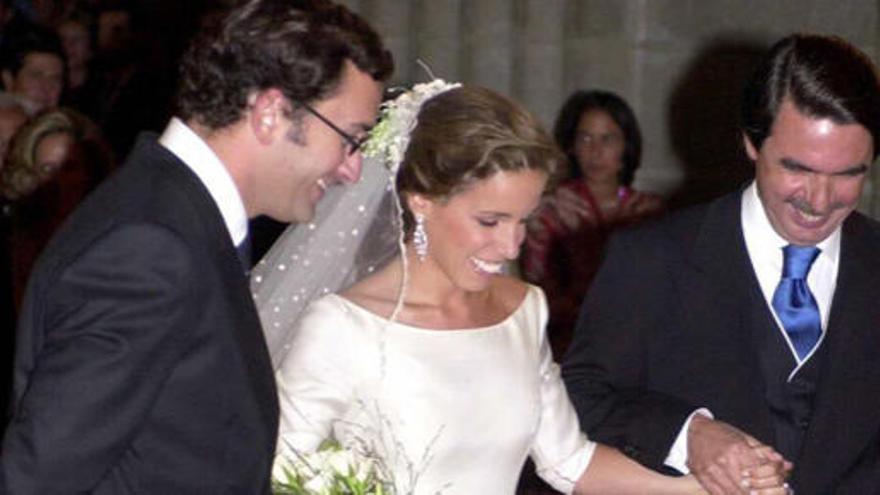 Ana Aznar durante su boda con Alejandro Agag.