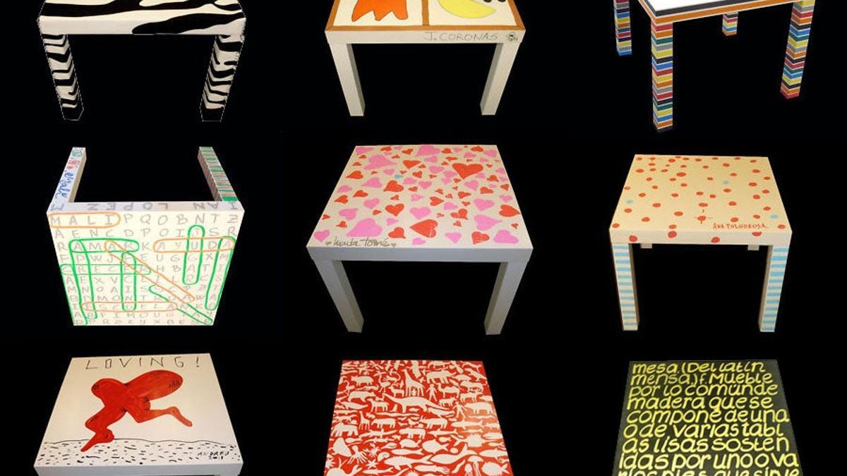 Ikea y Unicef subastan mesas decoradas por famosos