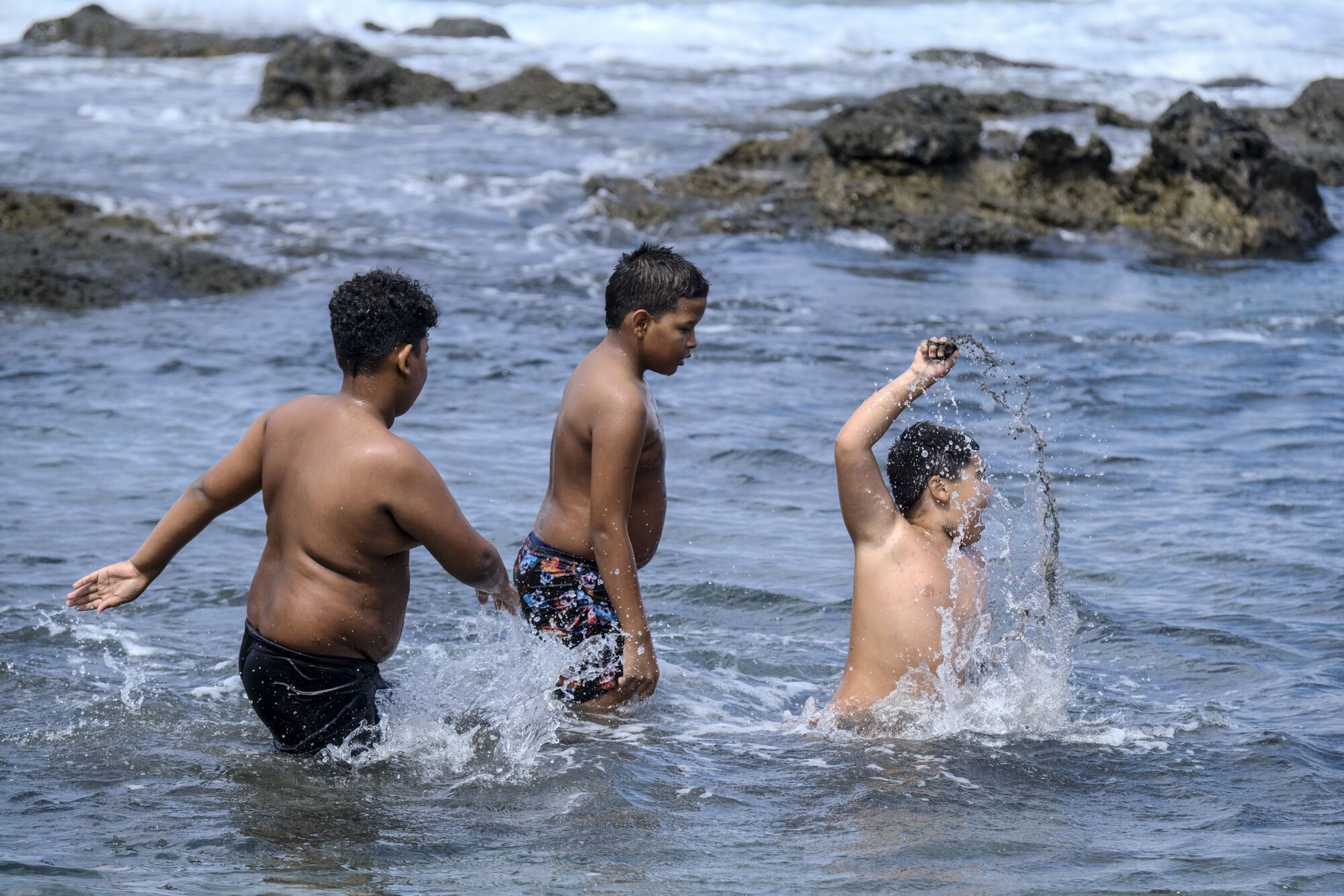 Un día de verano en la playa de La Laja