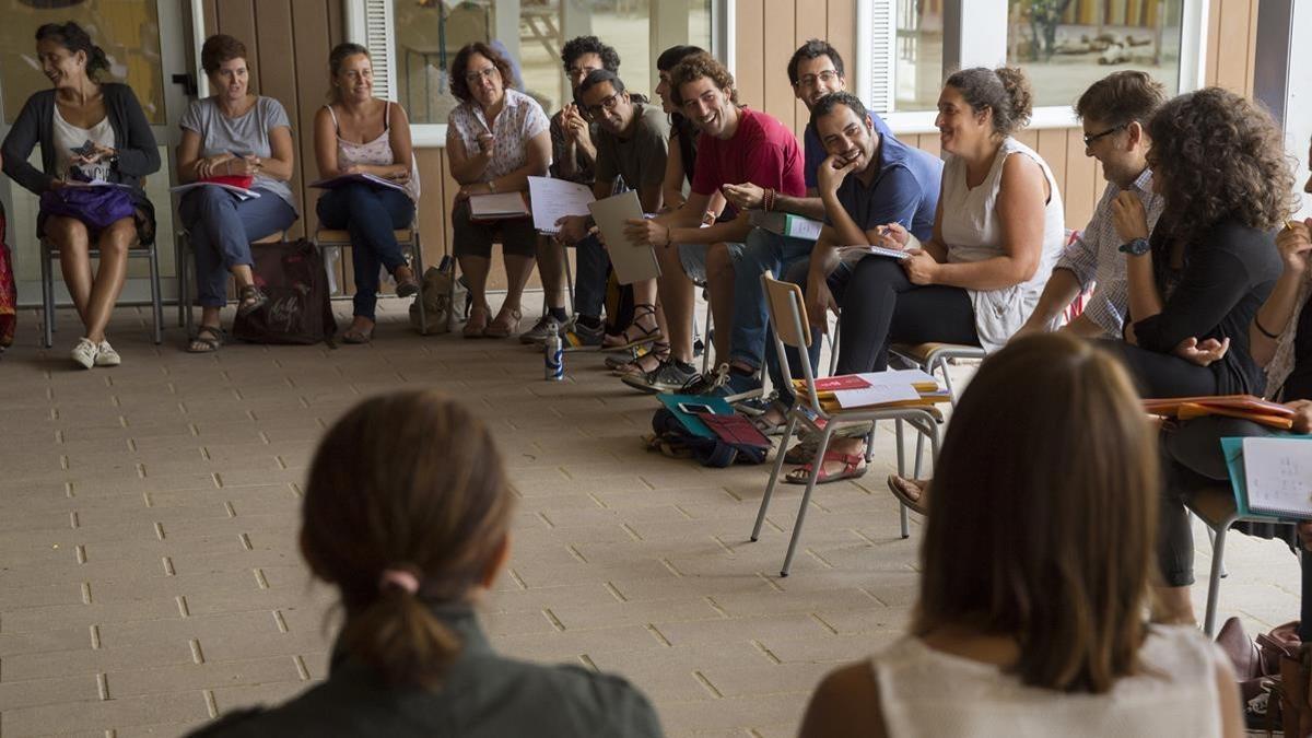 Preparativos del curso escolar en el colegio Els Pinetons, de Ripollet (Vallès Occidental), el pasado septiembre.
