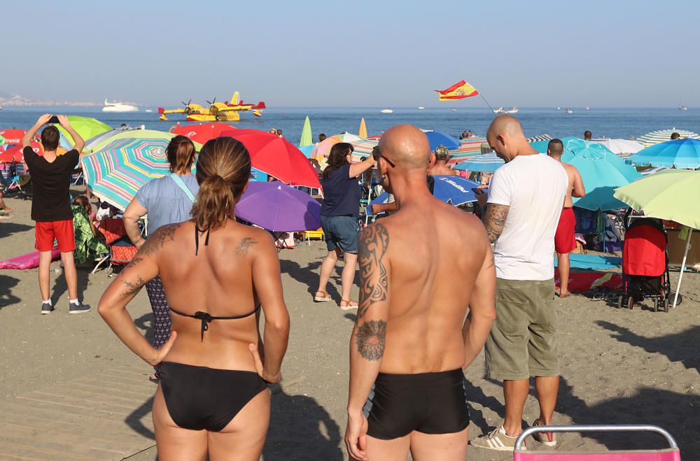 La jornada del sábado estuvo marcada por un espectáculo al atardecer sobre las playas de la localidad torreña