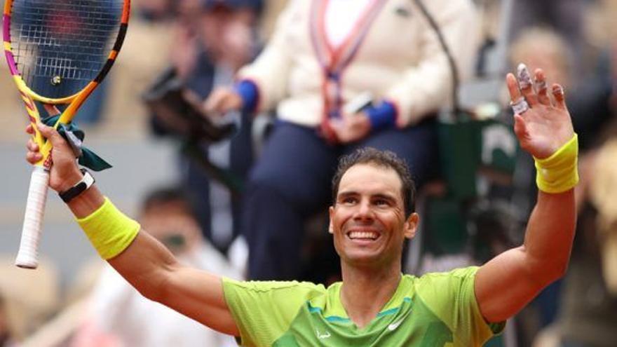 Nadal celebra su victoria.