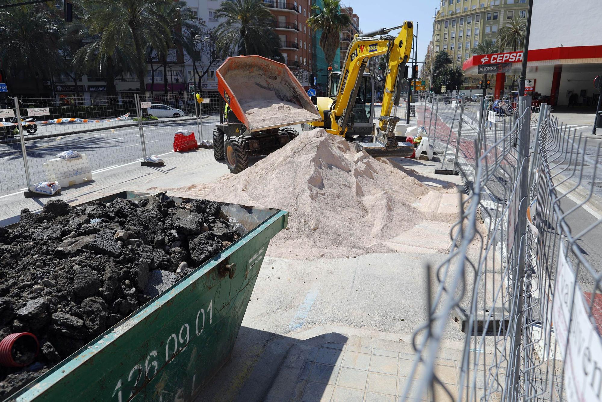 Así avanzan las obras de Peris y Valero