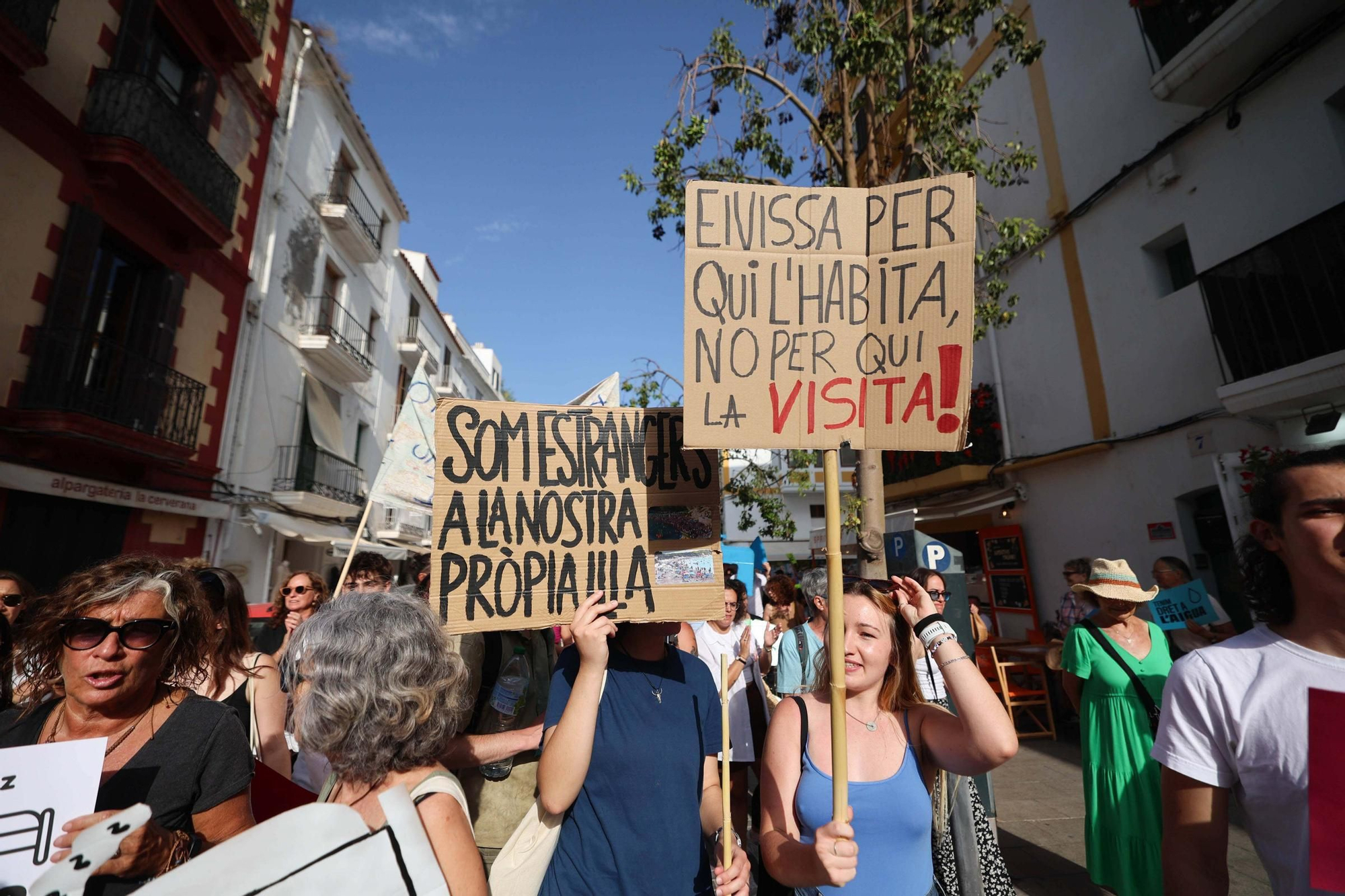 Manifestación contra la masificación turística en Ibiza