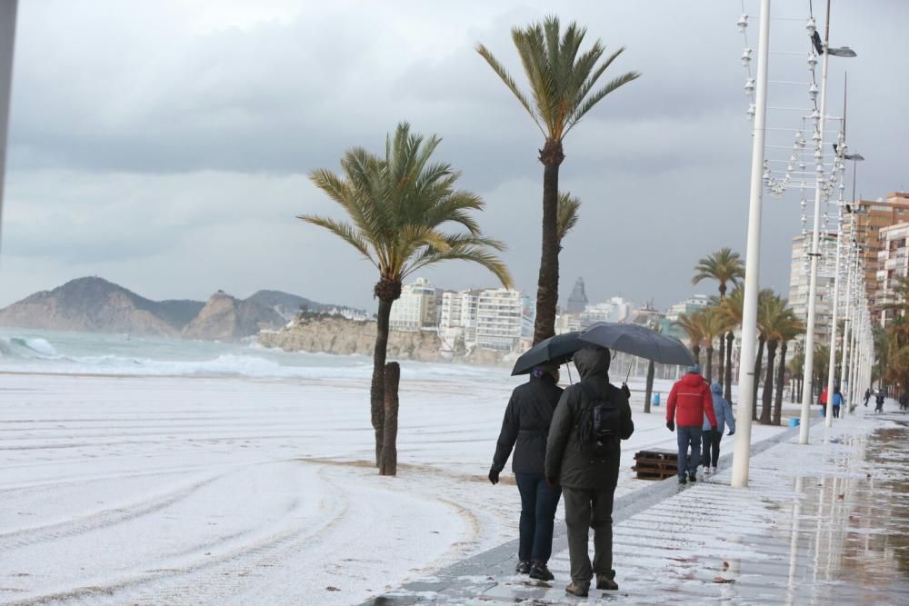 Fuerte granizada en Benidorm