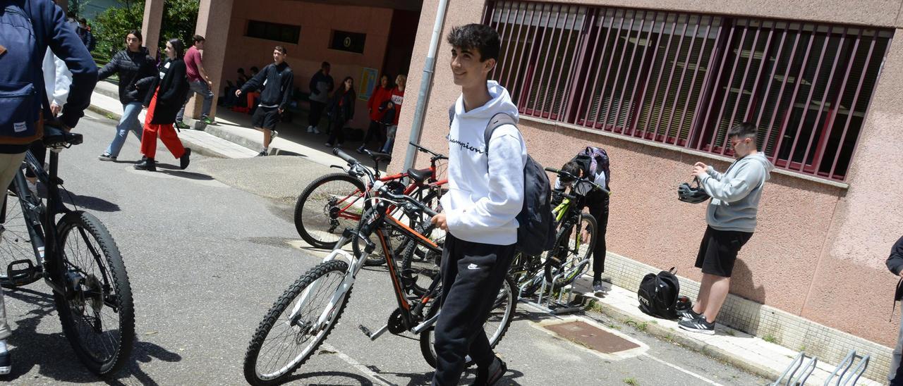 La salida de clase, ayer, en bicicleta.