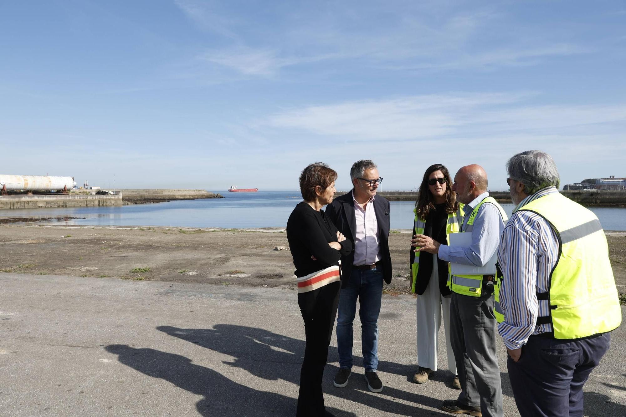Así avanzan los trabajos en los terrenos de Naval Gijón (en imágenes)