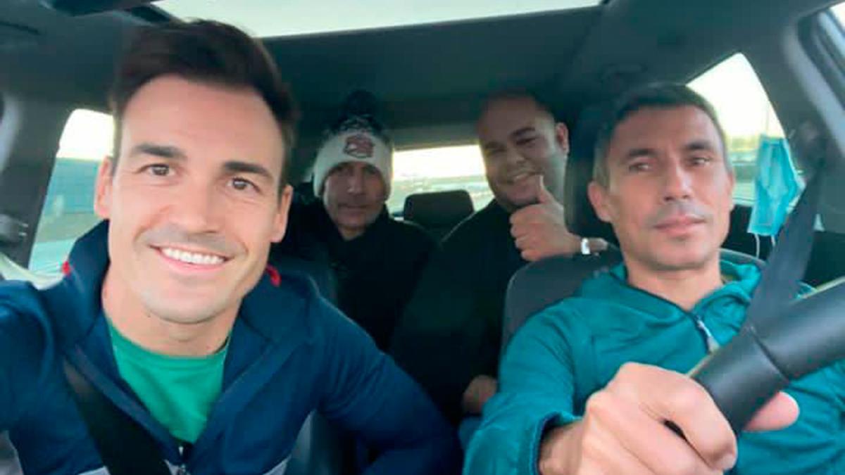 Captura de Instagram con Dani Sordo, junto a Cándido Carrera.