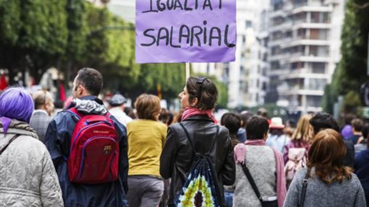 Manifestación en el Día de la Mujer Trabajadora del 2015 en Valencia.