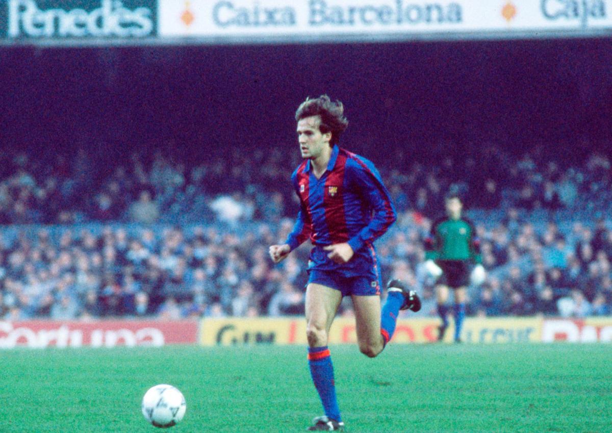 Miquel Soler llegó procedente del Espanyol en 1988 y tras una temporada en el Atlético (91/92) regresó al Camp Nou una temporada más.