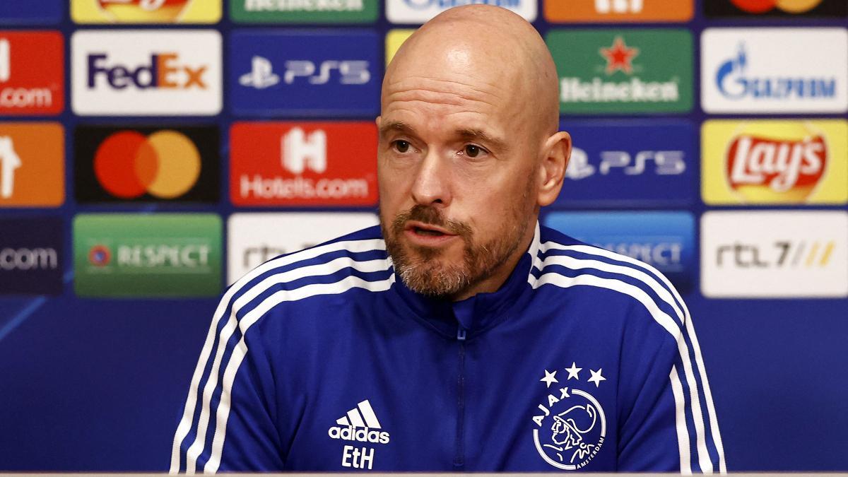 Erik ten Hag, en rueda de prensa tras la paliza del Ajax al Borussia Dortmund por 4 a 0