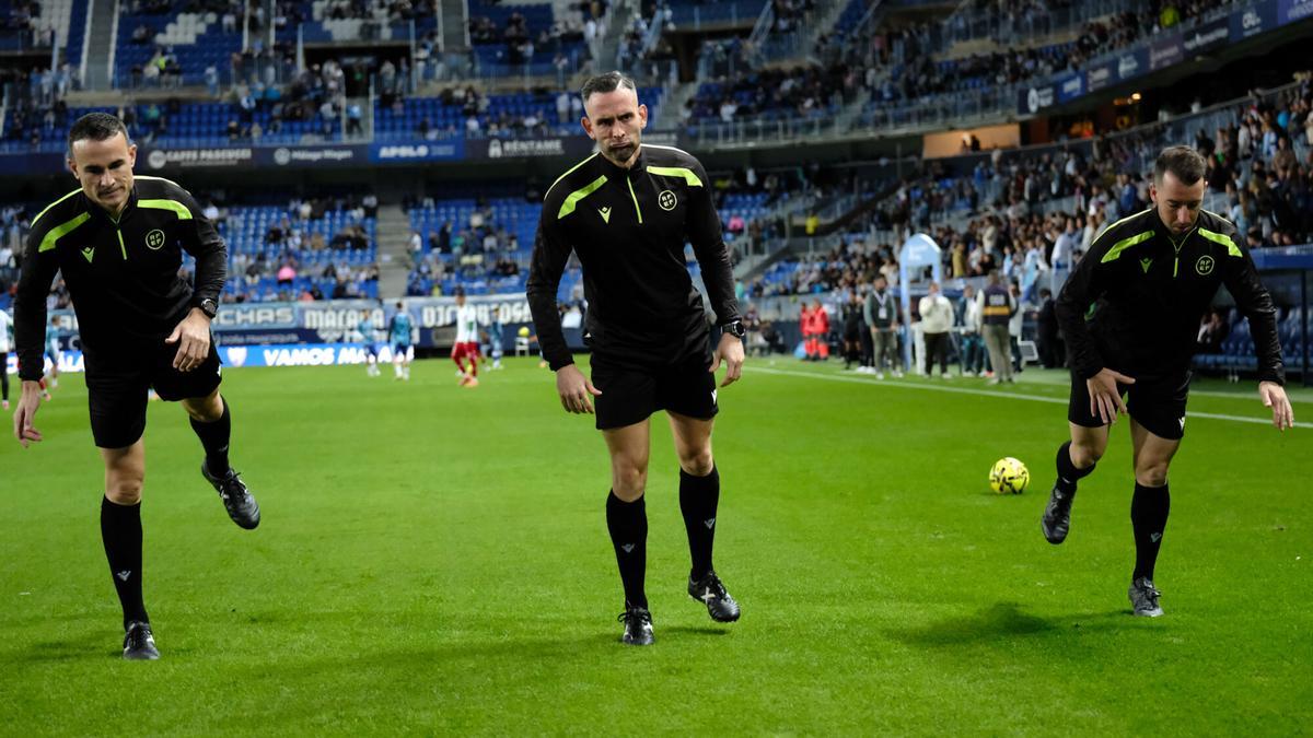 La actuación de Orellana Cid no dejó contenta a La Rosaleda.