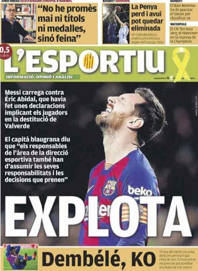 Las portadas del día en la prensa deportiva