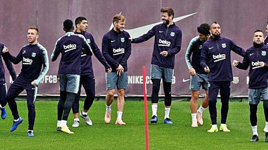 Els jugadors d&#039;Ernesto Valverde, durant un entrenament d&#039;aquesta temporada.