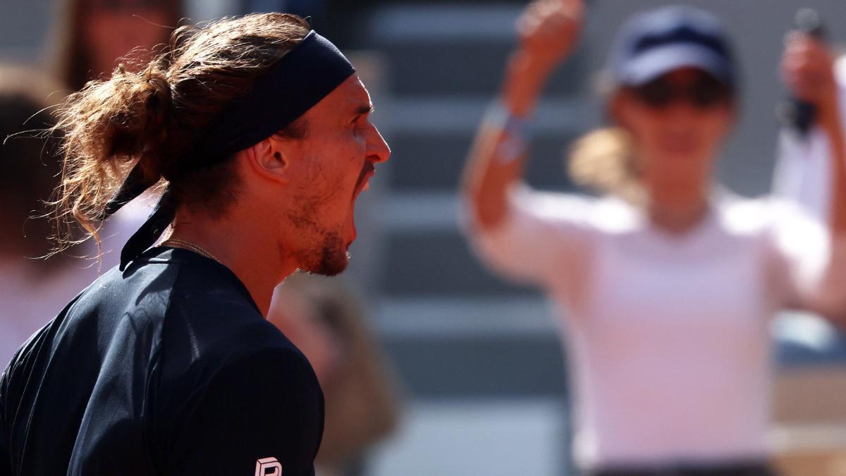 Zverev celebra en la final